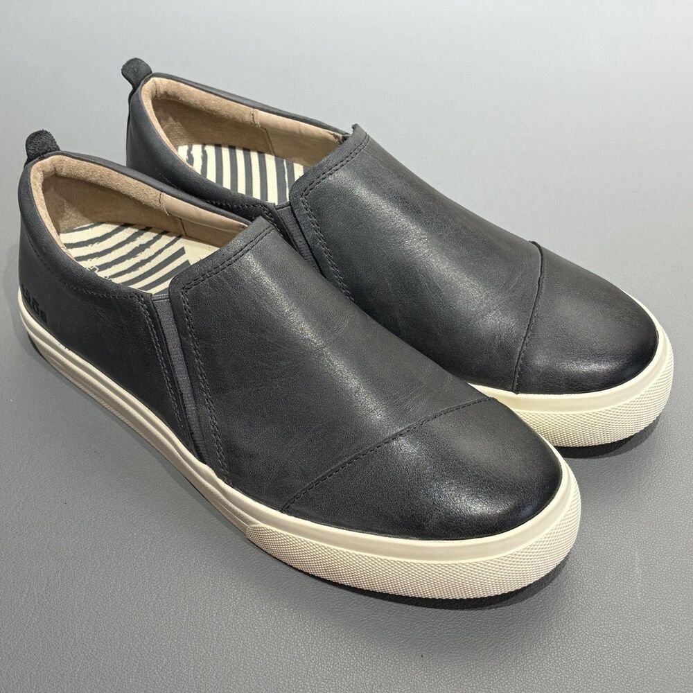 Taos Twin Gore Lux Leather Slip On Sneakers Shoes Steel Blue Women’s 10 Comfort